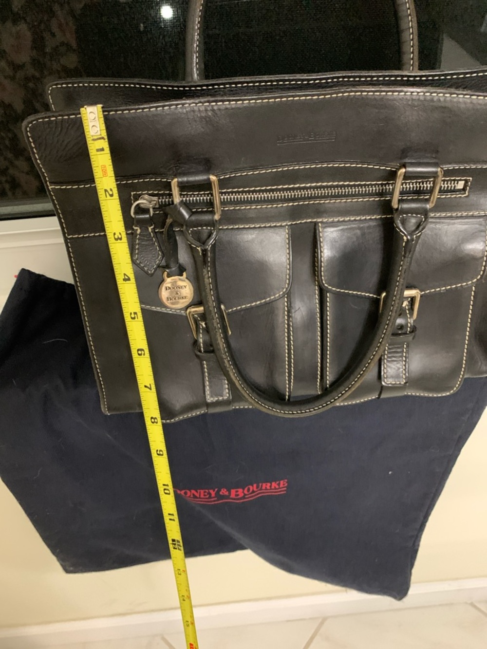 Dooney & Bourke ALTO Black Italian Leather Briefcase - Picture 15 of 17